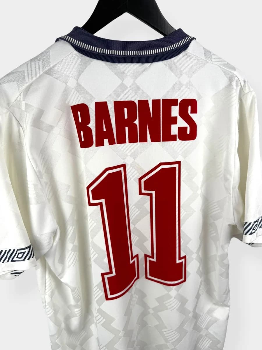 1990/92 England Home Barnes #11 shirt - view 3 of 4