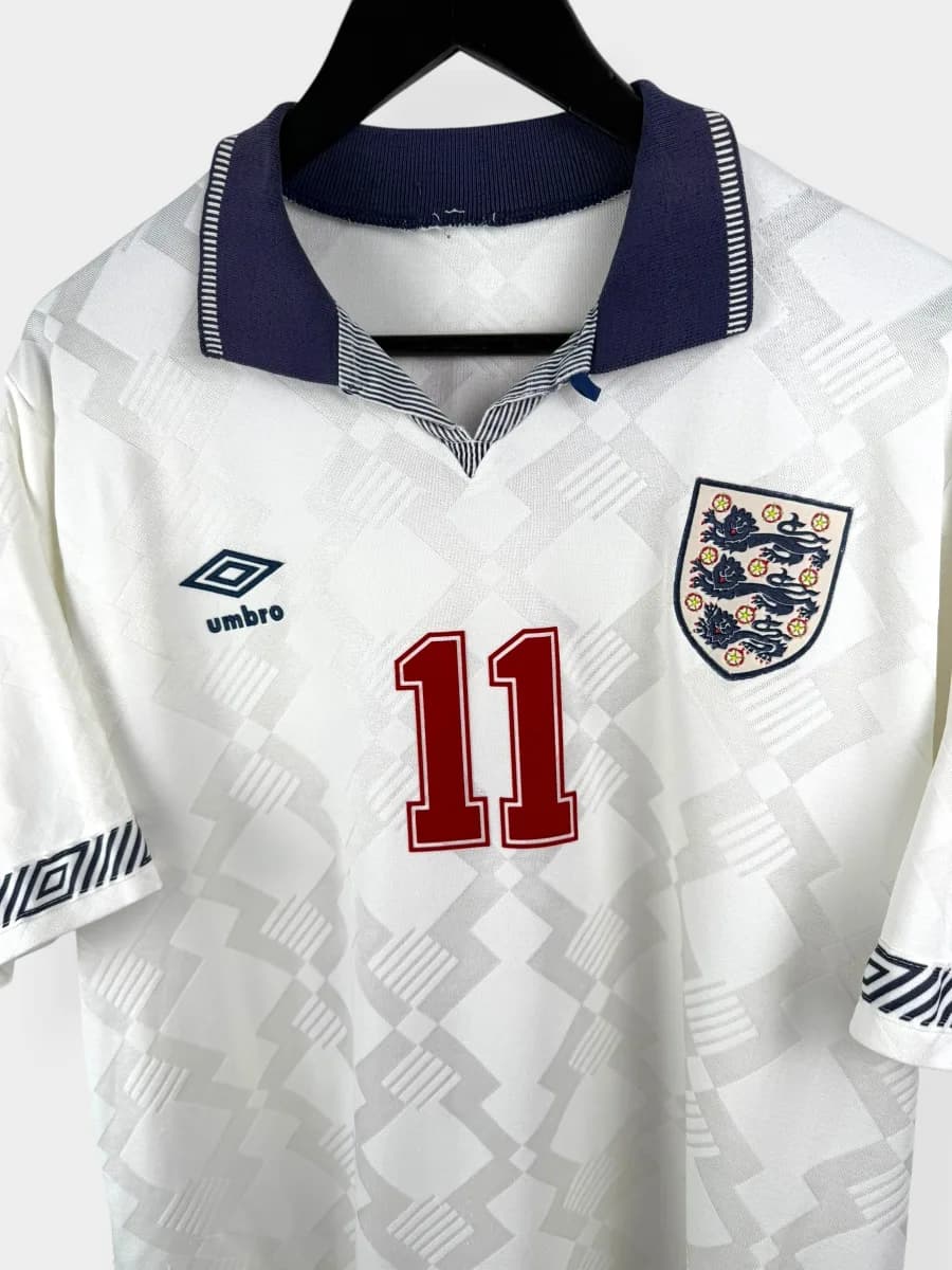 1990/92 England Home Barnes #11 shirt - view 4 of 4