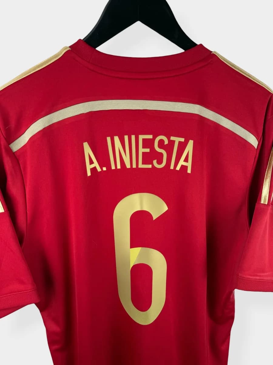 2014/15 Spain Home Iniesta #6 shirt - view 3 of 5