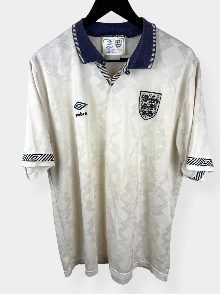 1990-92 ENGLAND HOME SHIRT L