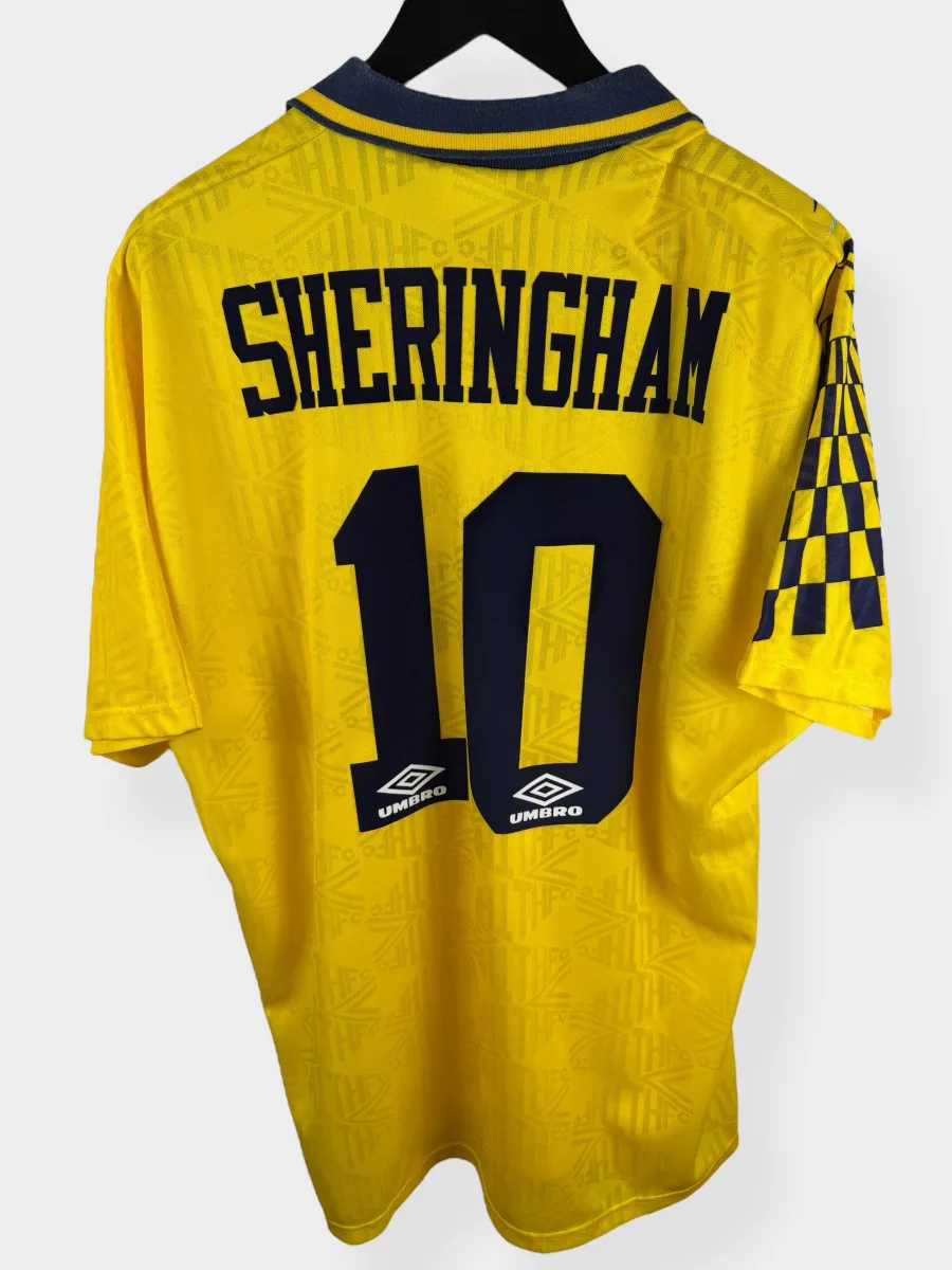 1991-95 TOTTENHAM HOTSPUR AWAY SHIRT SHERINGHAM #10 XL