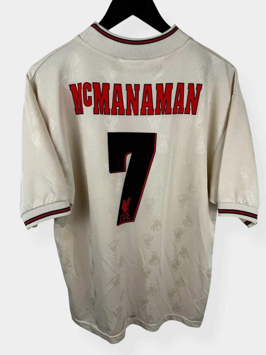 1996-97 LIVERPOOL AWAY SHIRT MC MANAMAN #7 M
