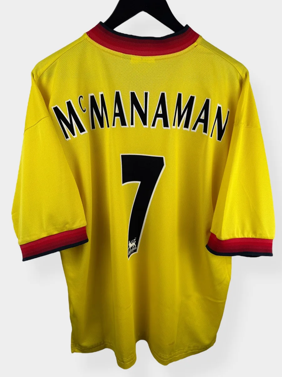 1997-99 LIVERPOOL AWAY SHIRT MCMANAMAN #7 XL