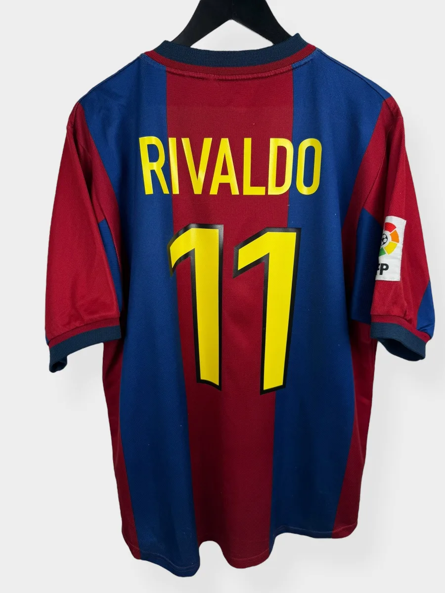 1998-99 BARCELONA HOME SHIRT RIVALDO #11 L