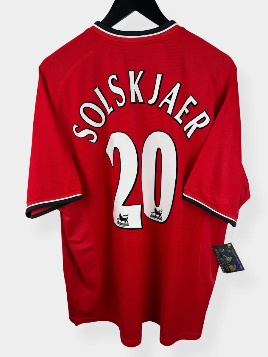 2000-02 MANCHESTER UNITED HOME SHIRT SOLSKJAER #20 XL