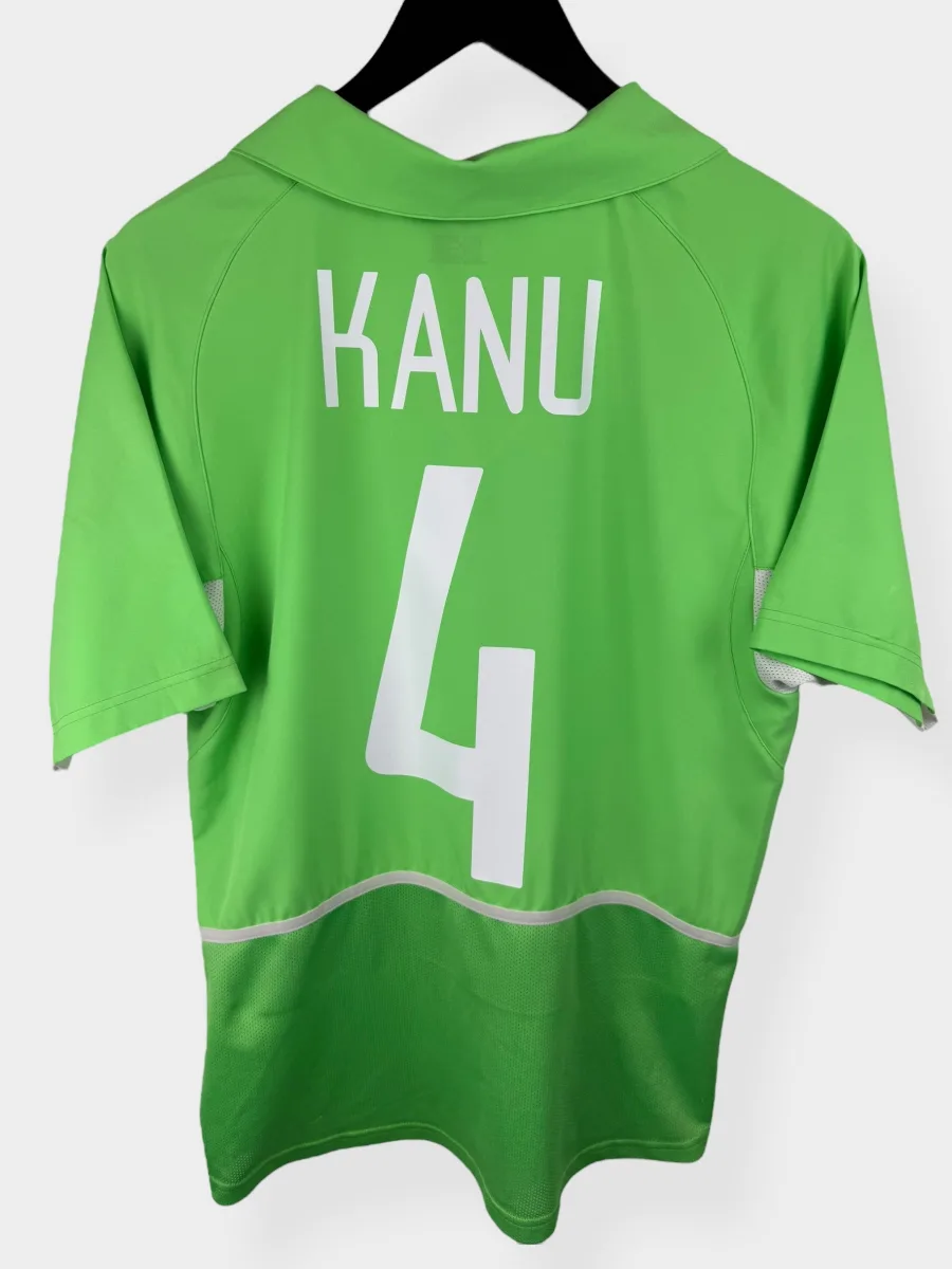 2002-04 NIGERIA HOME SHIRT KANU #4 S