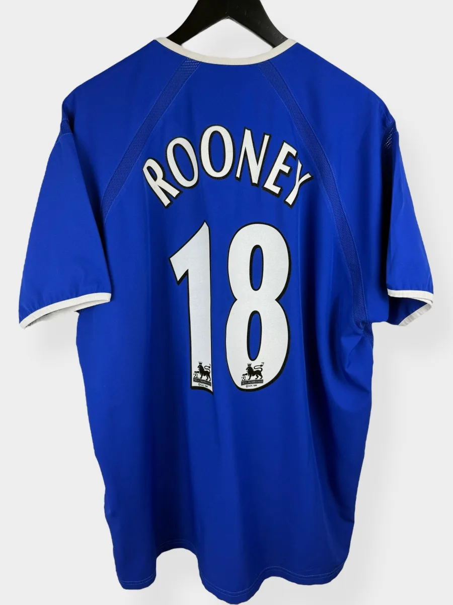 2003-04 EVERTON HOME SHIRT ROONEY #18 XL