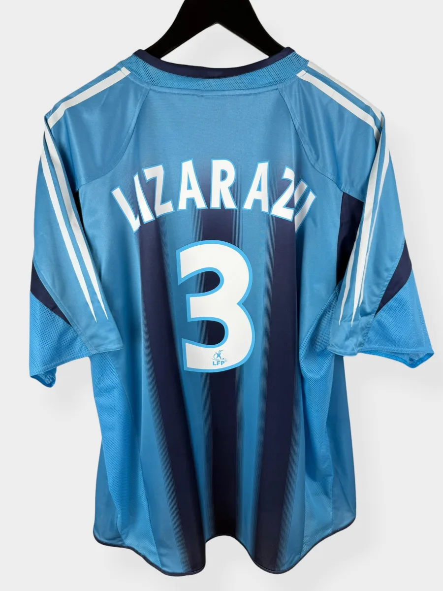 2004-05 OLYMPIQUE MARSEILLE AWAY SHIRT LIZARAZU #3 XL