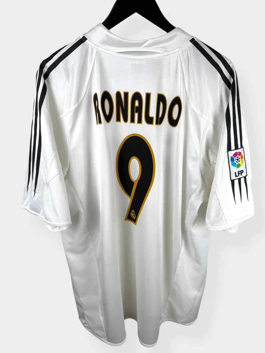 2004-05 REAL MADRID HOME SHIRT RONALDO #9 XL