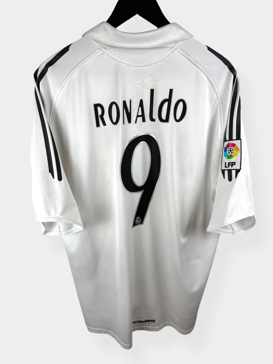 2005-06 REAL MADRID HOME SHIRT RONALDO #9 XL