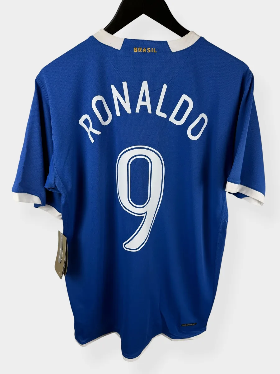 2006-08 BRAZIL AWAY SHIRT RONALDO #9 L