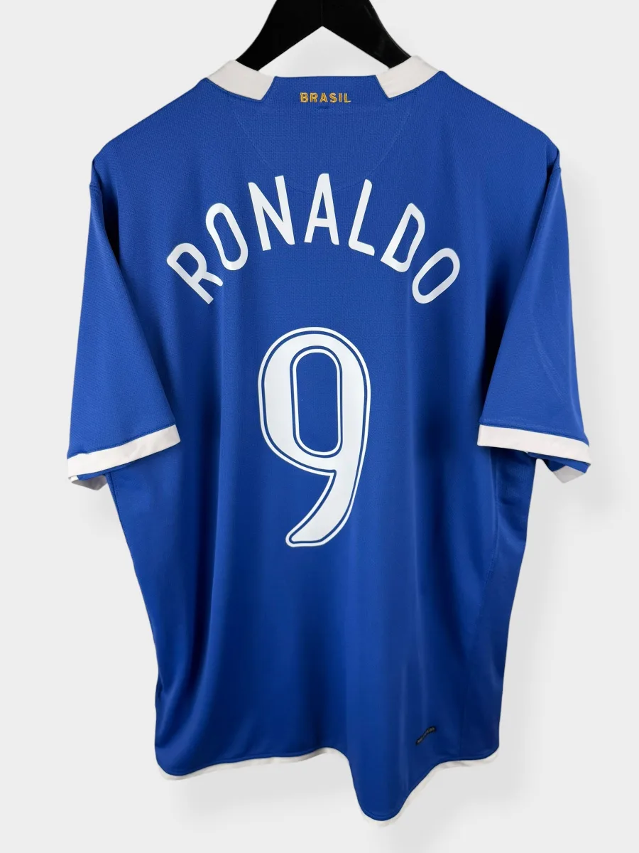 2006-08 BRAZIL AWAY SHIRT RONALDO #9 XL
