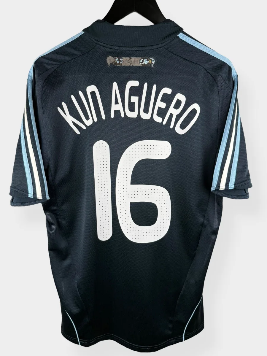 2007-08 ARGENTINA AWAY SHIRT KUN AGUERO M