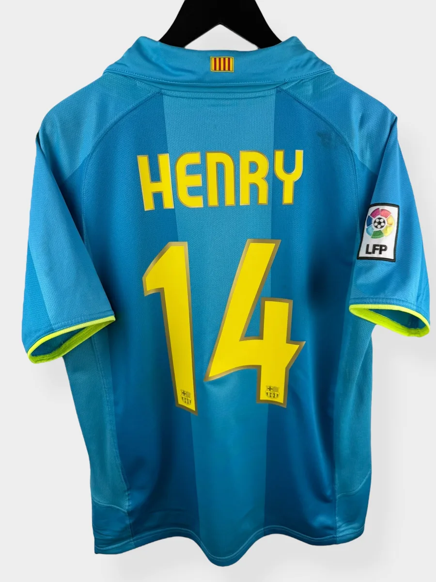 2007-08 BARCELONA AWAY SHIRT HENRY #14 S