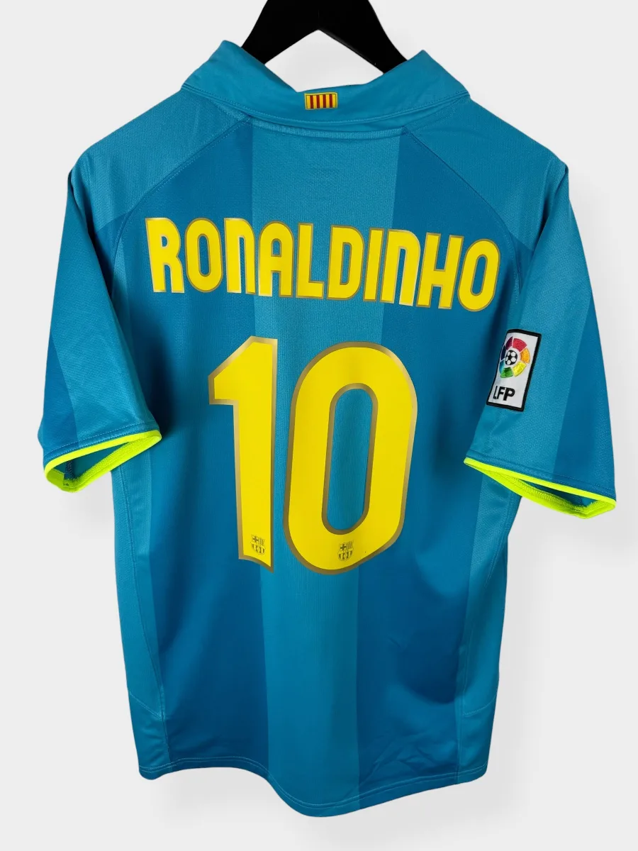 2007-08 BARCELONA AWAY SHIRT RONALDINHO #10 M
