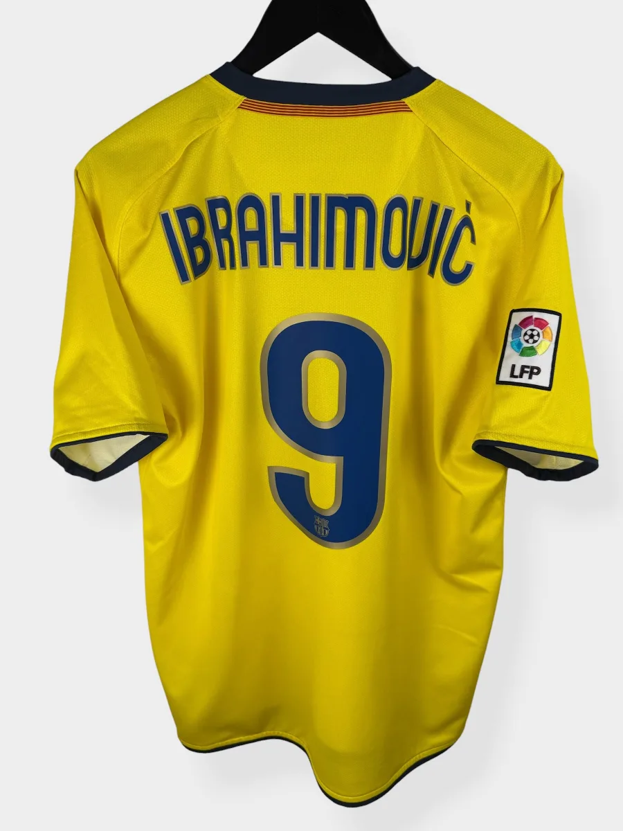 2008-10 BARCELONA AWAY SHIRT IBRAHIMOVIC #9 M