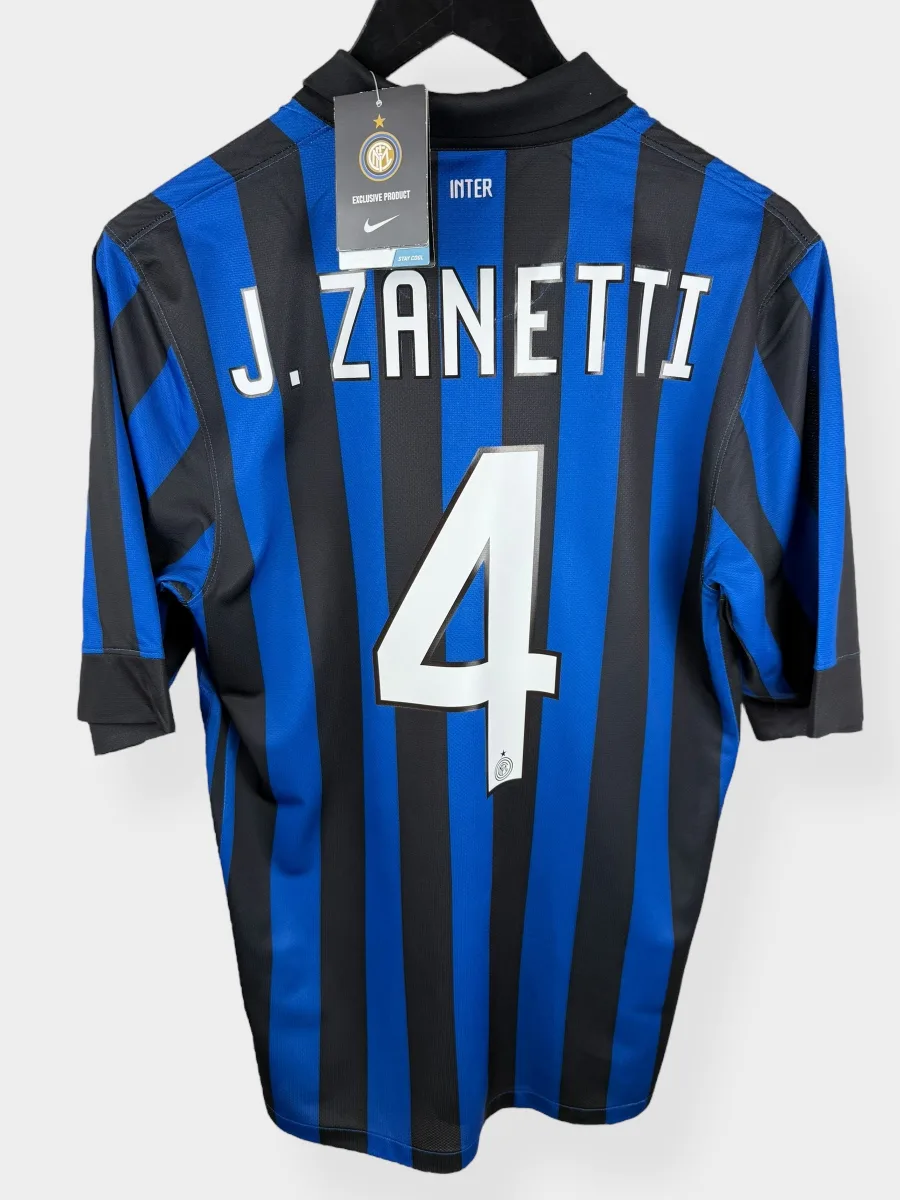 2011-12 INTER MILAN HOME SHIRT ZANETTI #4 S