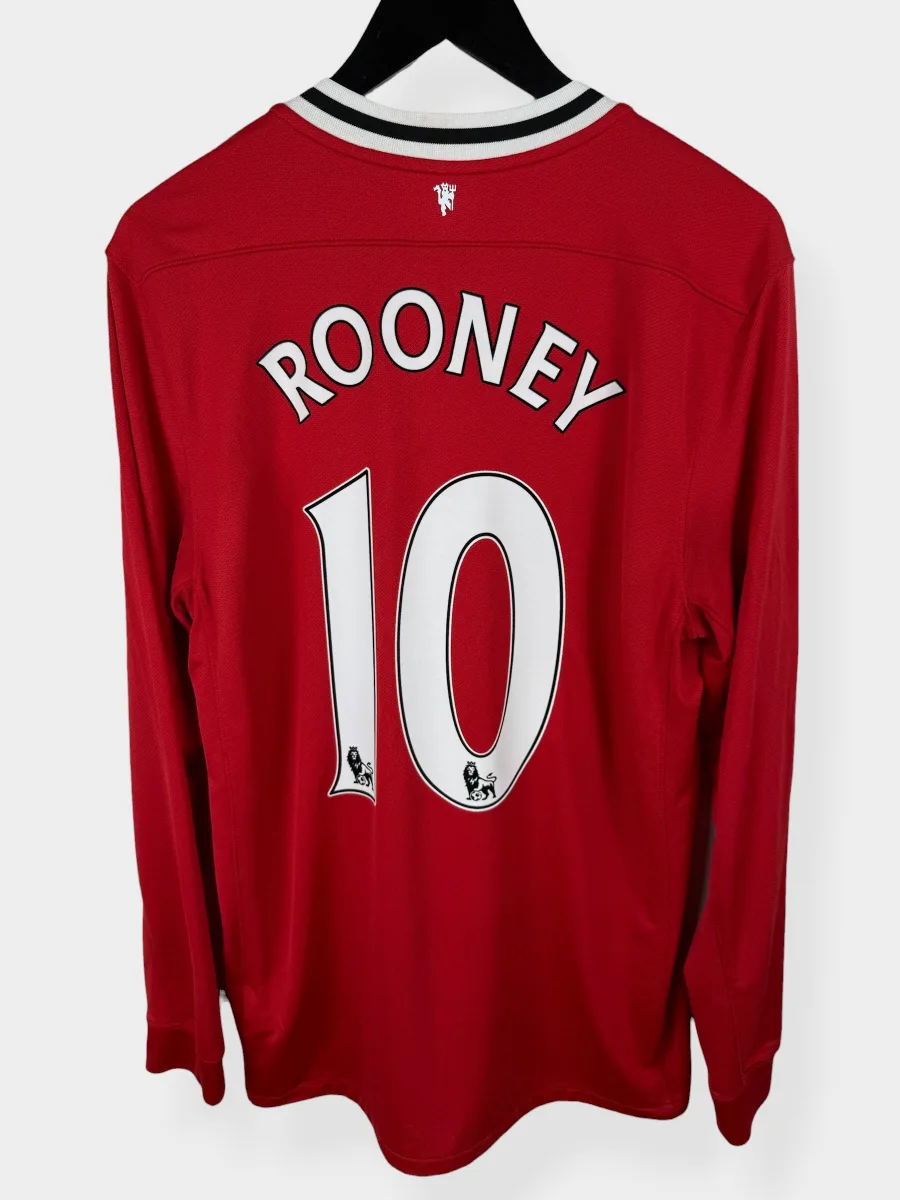 2011-12 MANCHESTER UNITED HOME SHIRT LS ROONEY #10 L