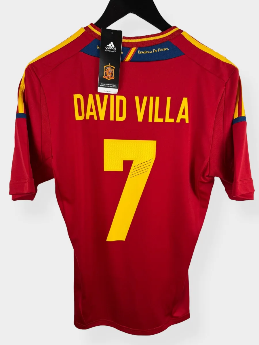 2011-12 SPAIN HOME SHIRT DAVID VILLA #7 S