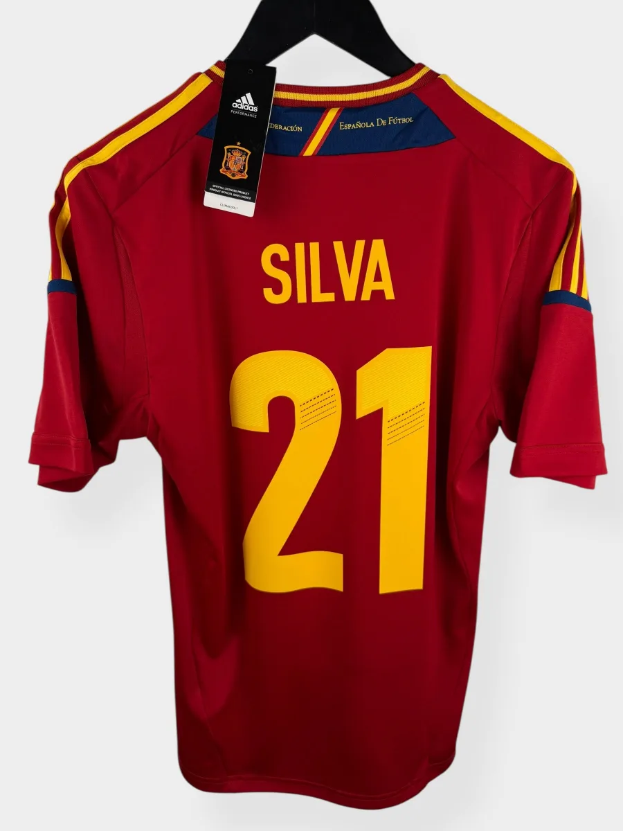 2011-12 SPAIN HOME SHIRT SILVA #21 S
