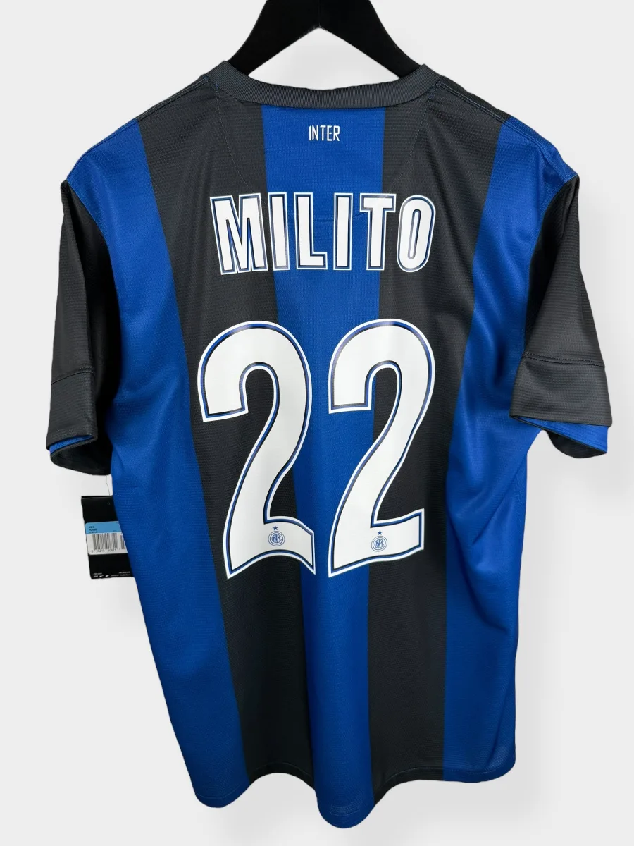 2012-13 INTER MILAN HOME SHIRT MILITO #22 M