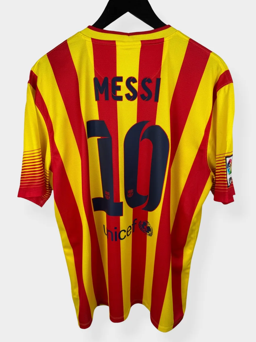 2013-14 BARCELONA AWAY SHIRT MESSI #10 XL