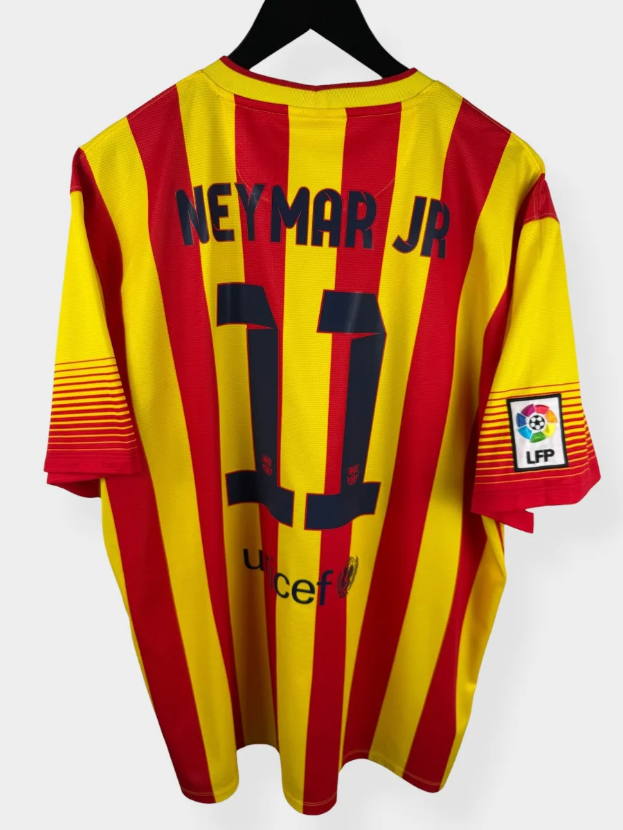 2013-14 BARCELONA AWAY SHIRT NEYMAR JR #11 XXL