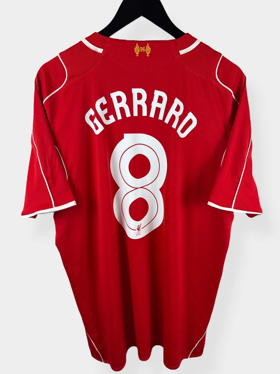 2014-15 LIVERPOOL HOME SHIRT GERRARD #8 XL