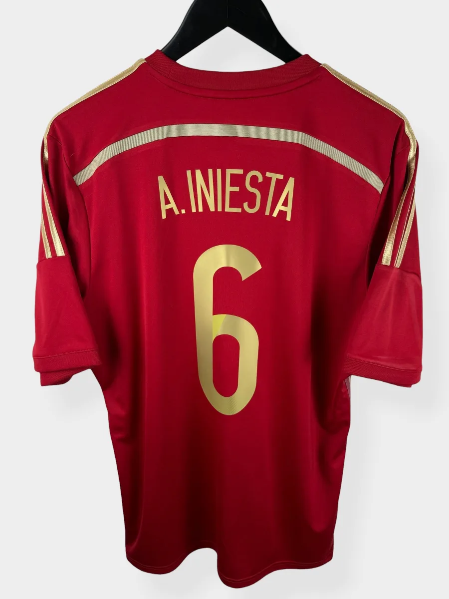 2014-15 SPAIN HOME SHIRT INIESTA #6 L