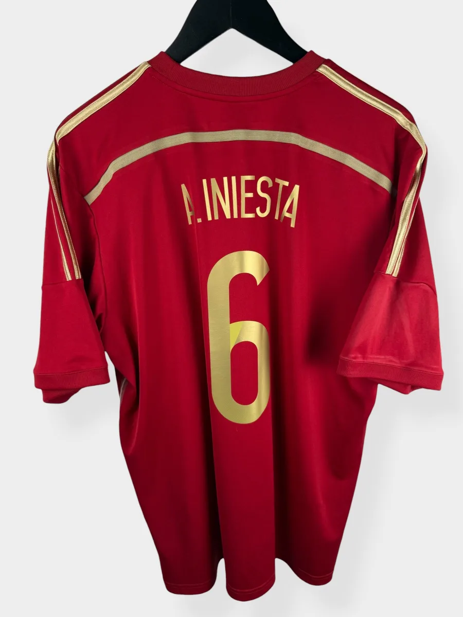 2014-15 SPAIN HOME SHIRT INIESTA #6 XL
