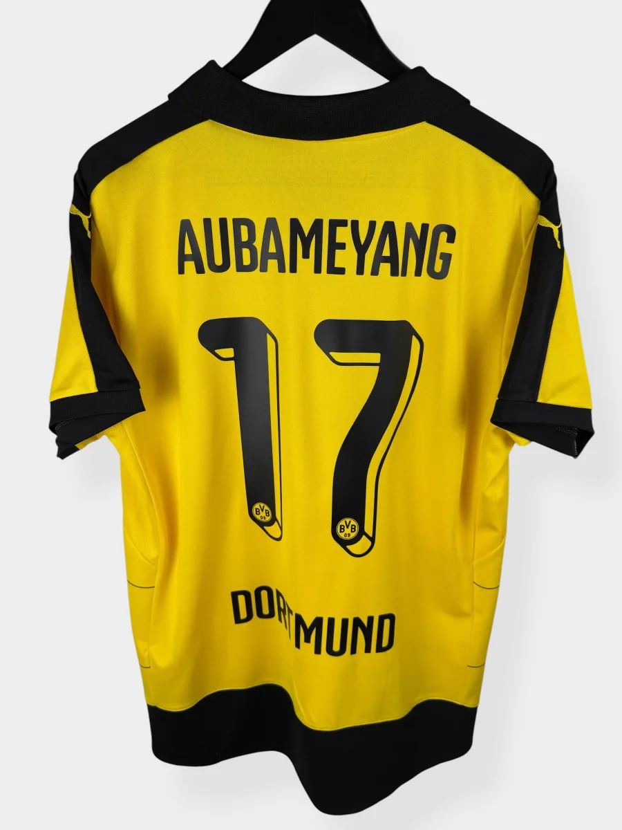 2015-16 BORUSSIA DORTMUND HOME SHIRT AUBAMEYANG #17 L