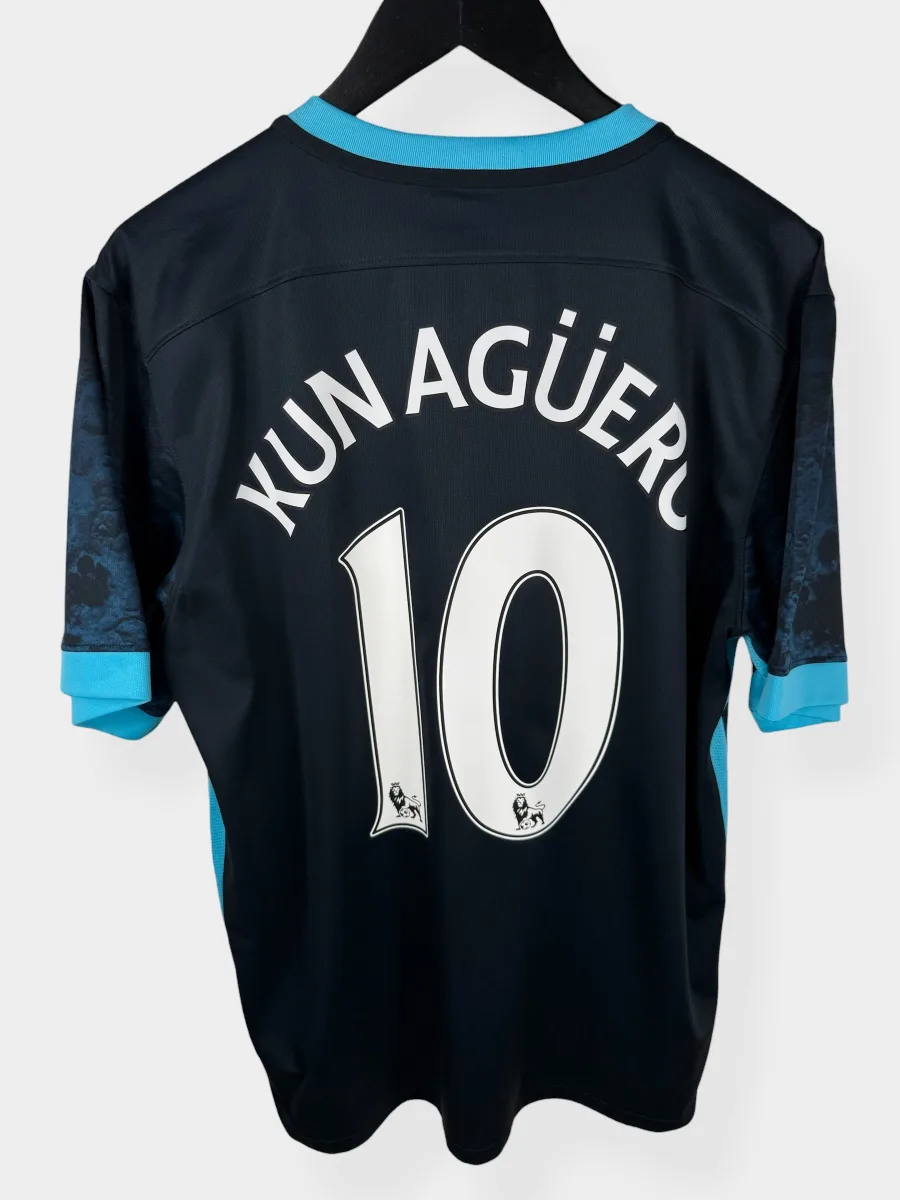 2015-16 MANCHESTER CITY AWAY SHIRT KUN AGÜERO #10 L