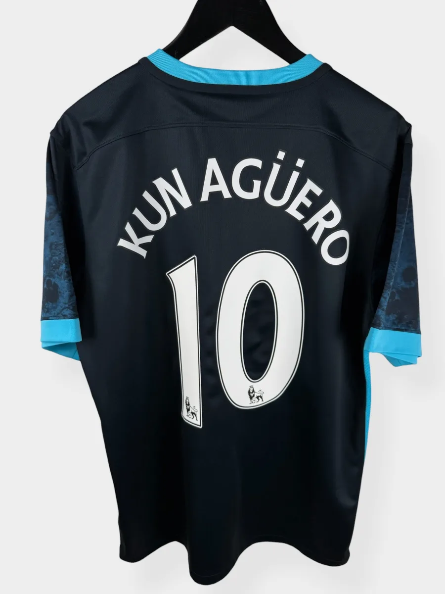 2015-16 MANCHESTER CITY AWAY SHIRT KUN AGÜERO #10 L