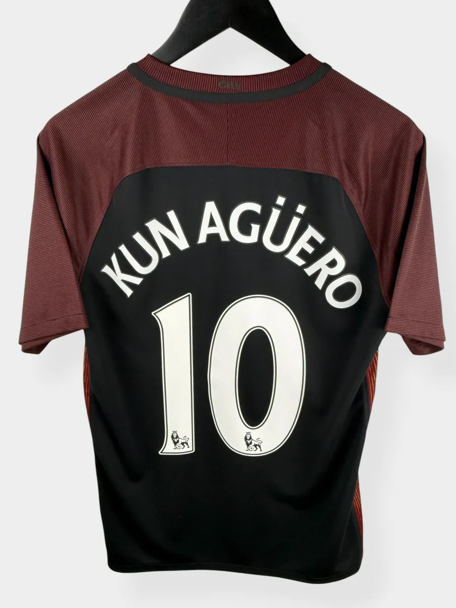 2016-17 MANCHESTER CITY AWAY SHIRT KUN AGUERO #10 S