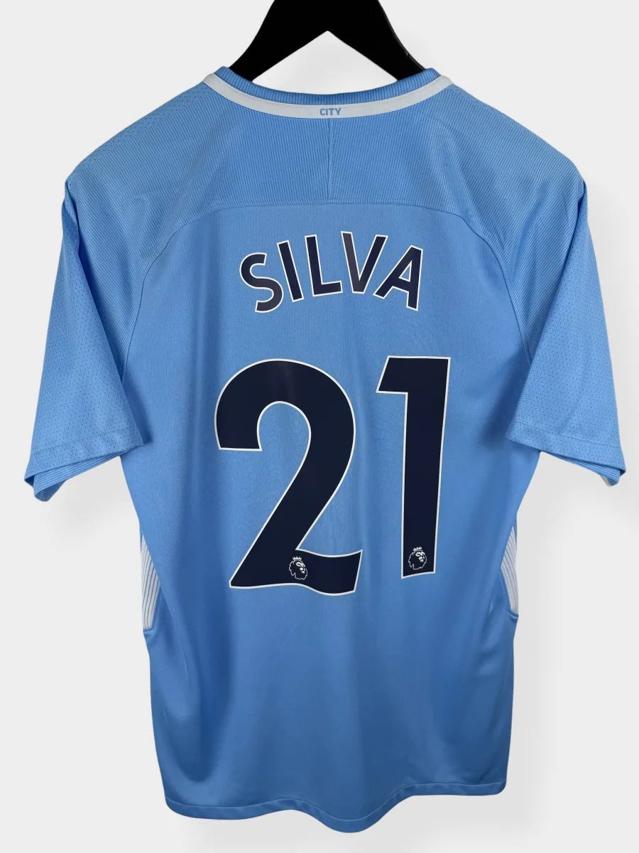2017-18 MANCHESTER CITY HOME SHIRT SILVA #21 S