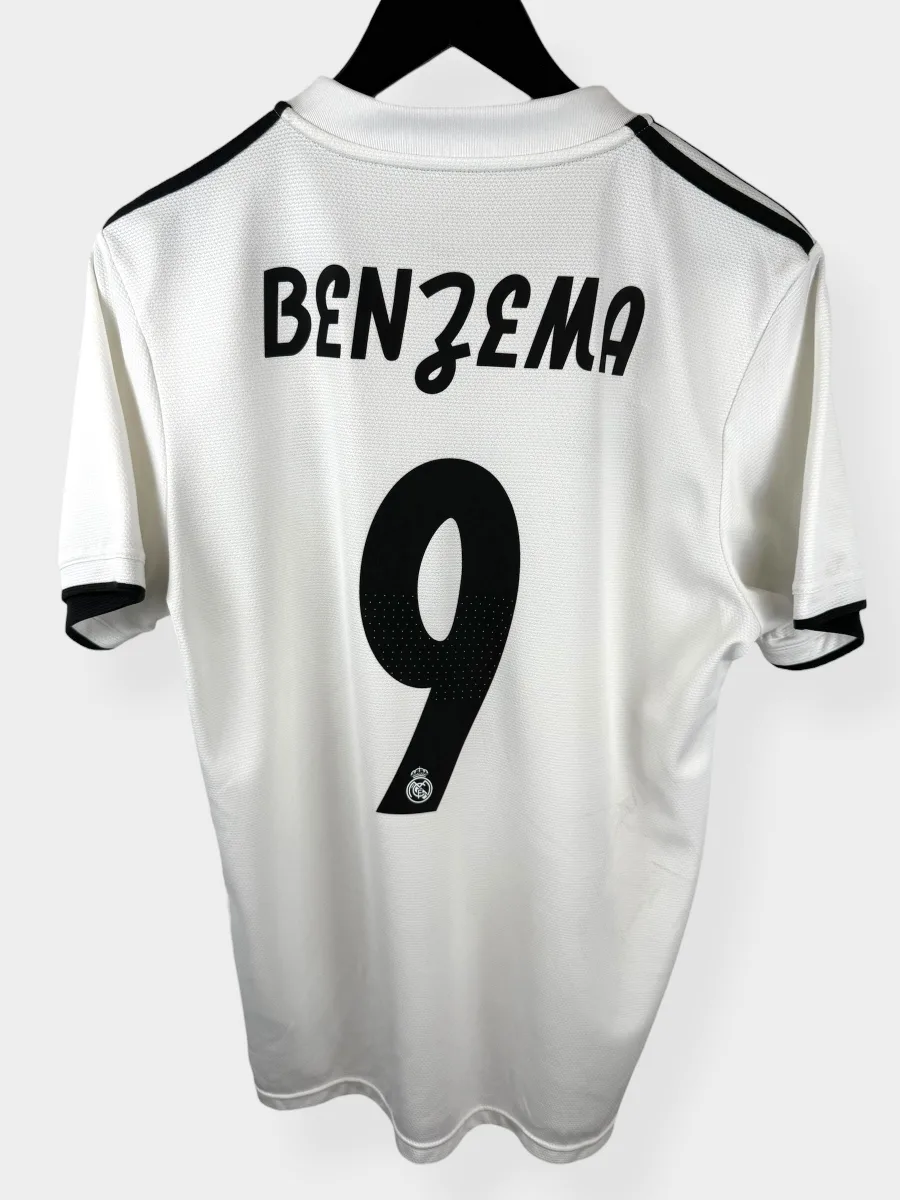2018-19 REAL MADRID HOME SHIRT BENZEMA #9 M