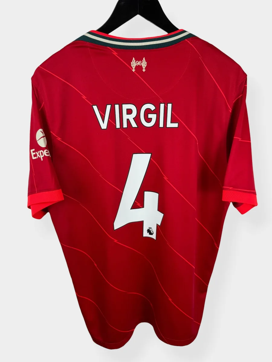 2021-22 LIVERPOOL HOME SHIRT VIRGIL #4 L