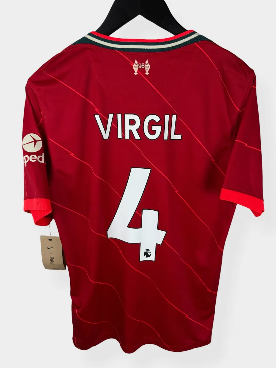 2021-22 LIVERPOOL HOME SHIRT VIRGIL #4 M